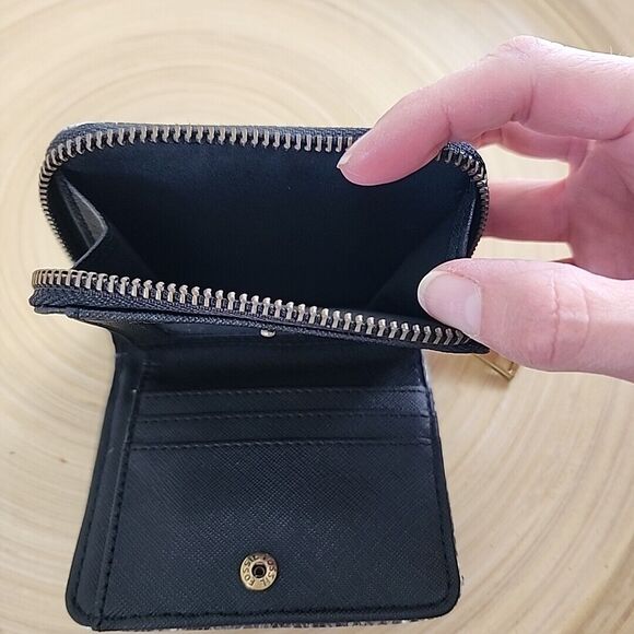 Fossil Wallet Gray Snake Skin Embossed Credit Card Slots Zip Bifold - Picture 5 of 8